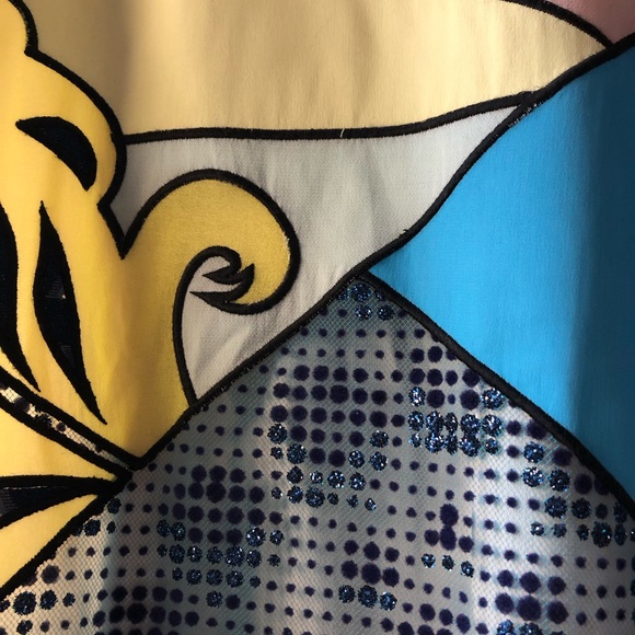 Multicolour dress, collage style - Picture 4 of 8